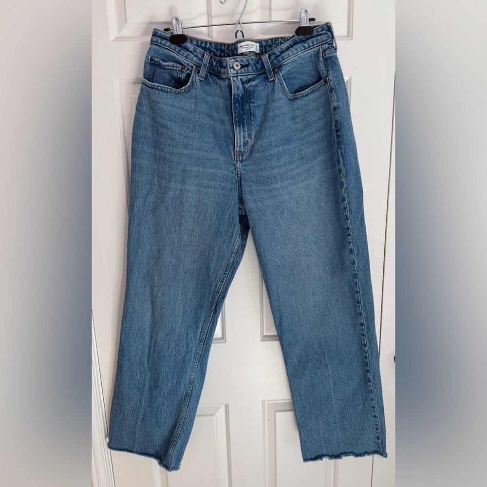 Abercrombie and Fitch Vintage Straight High Rise Curve Love Jeans- Long